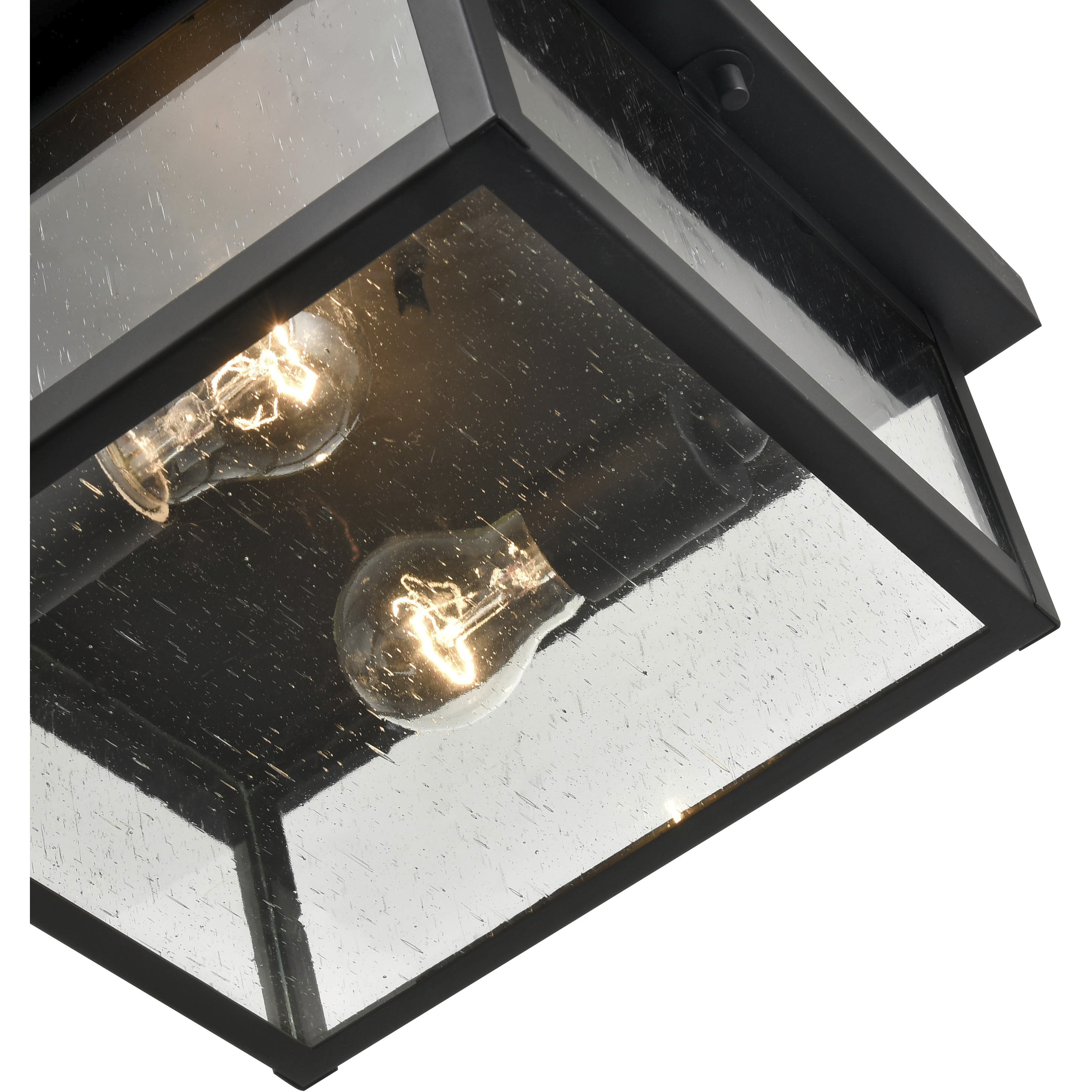 Evanton 2 Light 12 inch Powder Coated Black Outdoor Flush Mount